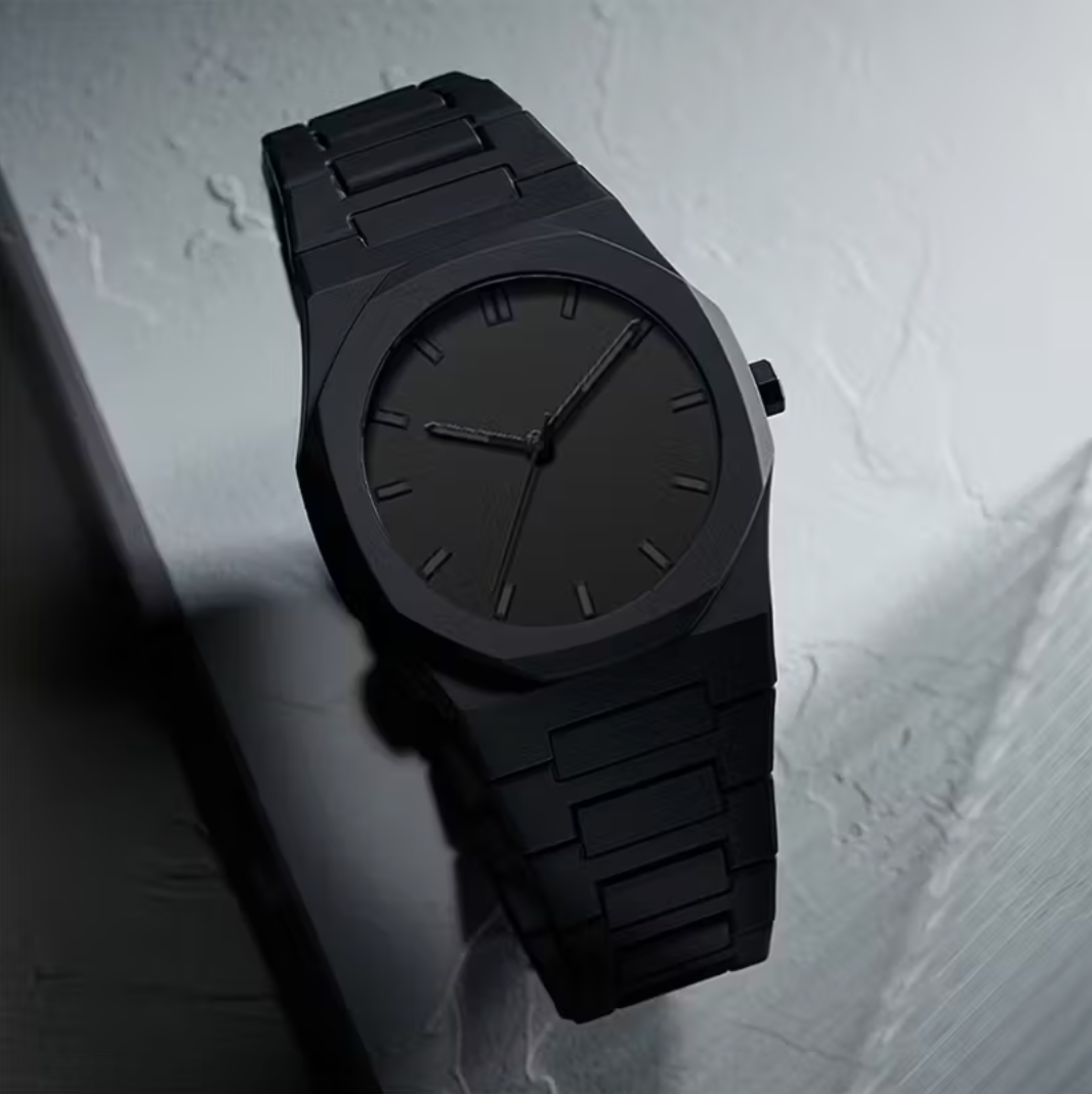 Montre Noir Minimaliste