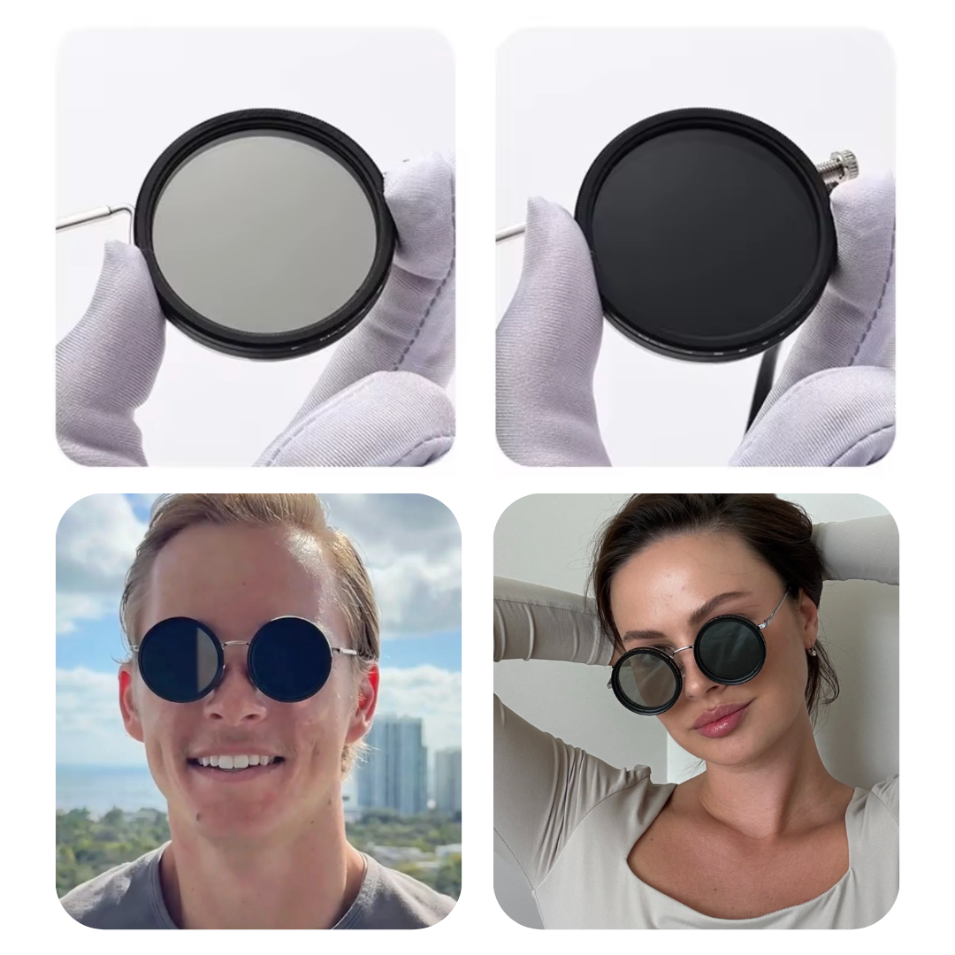 lunettes de soleil réglables de 1 à 9 vitesses avec verres filtre ND